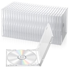 25 PCS 10.4mm Clear Standard CD Jewel Cases Acrylic Blank Storage Case Tray