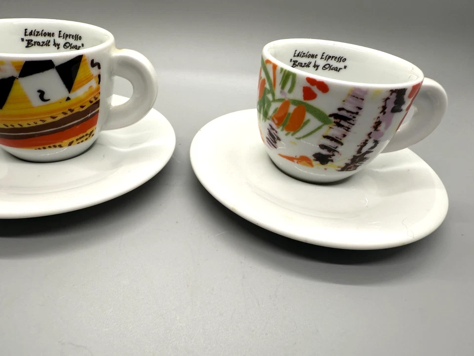 2 Ancap Italy Edizione Espresso Brazil By Oscar Cup & Saucer Sets #29/216 - Image 4 of 4