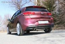  Edelstahl Duplex Racing-Auspuffanlage für Hyundai i30 Typ PD ab 2017 je 90mm