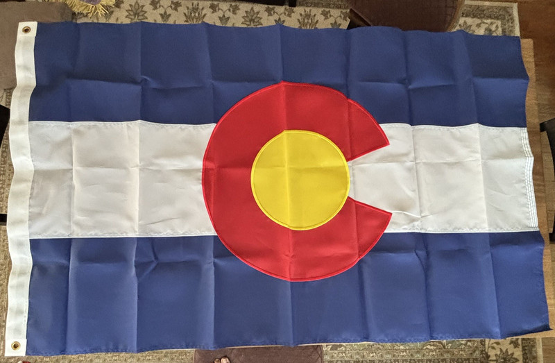Colorado Flag 3x5 Ft Embroidered Colorado Banner Flags Polyester Brass Grommets