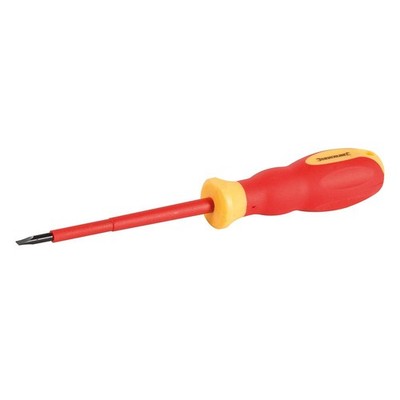 Silverline VDE-Elektriker-Schraubendreher mit Weichgriff 0,8 x 4 x 100 mm