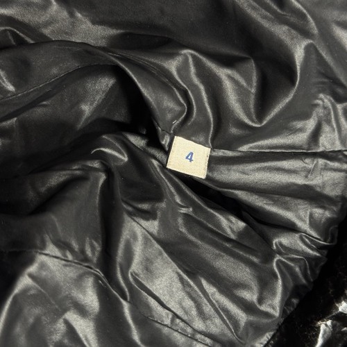 Moncler Women’s Puffer Jacket Black Down Hooded Shiny Gloss Quilted Sz 4 FLAWED - Picture 14 of 20
