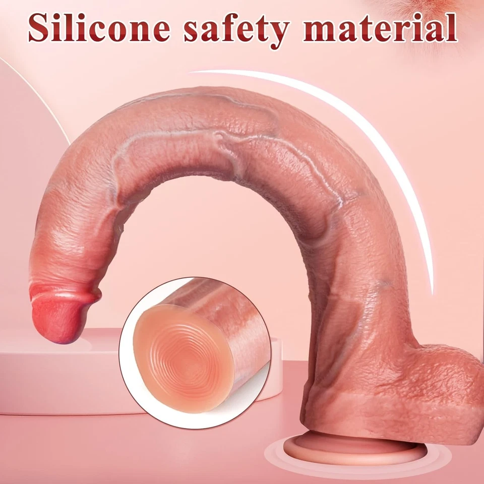 Consolador enorme de 16 pulgadas de largo grueso juguetes sexuales, piel como doble densidad silicona anal grande Foto 4 de 4