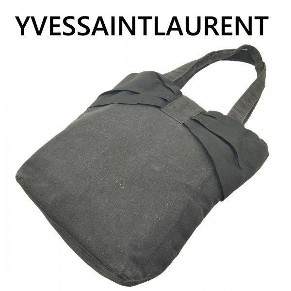 Borsa tote in tela Yves Saint Laurent nera 4051 importazione Giappone rara