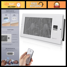 Quiet Register Booster Fan for 4" x 12" Vents, 10-Speed AC Vent Fan with Remote