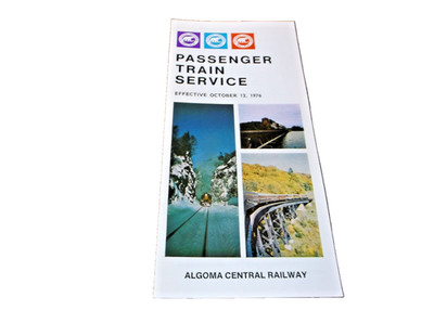 OCTOBER 1976 ALGOMA CENTRAL RAILWAY TIMETABLE