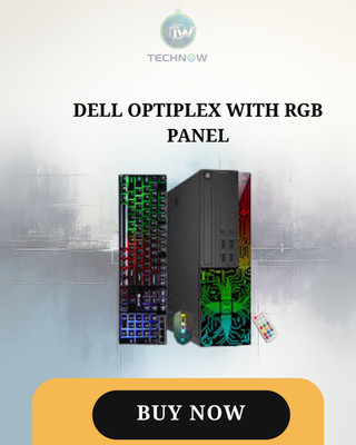 Restored Dell OptiPlex Desktop Computer PC with RGB Panel, Intel i7 6th Gen