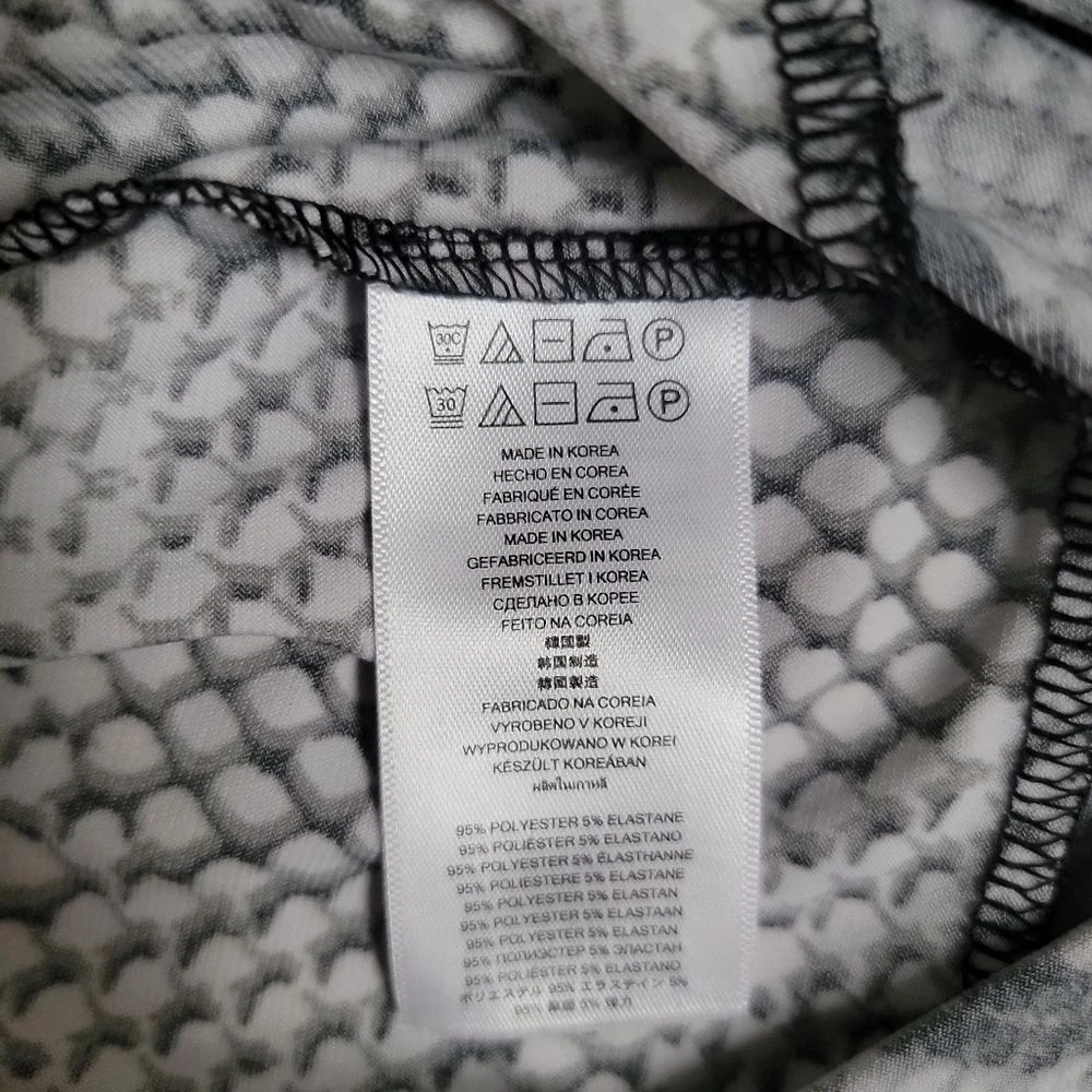 Abito Michael Kors nero bianco stampa rettile pelle di serpente taglia M jersey elasticizzato