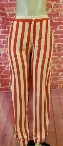Lenni Designed In Australia Viscose Striped Orange Women's Pant Sz M (B3) NEW - Picture 3 of 10