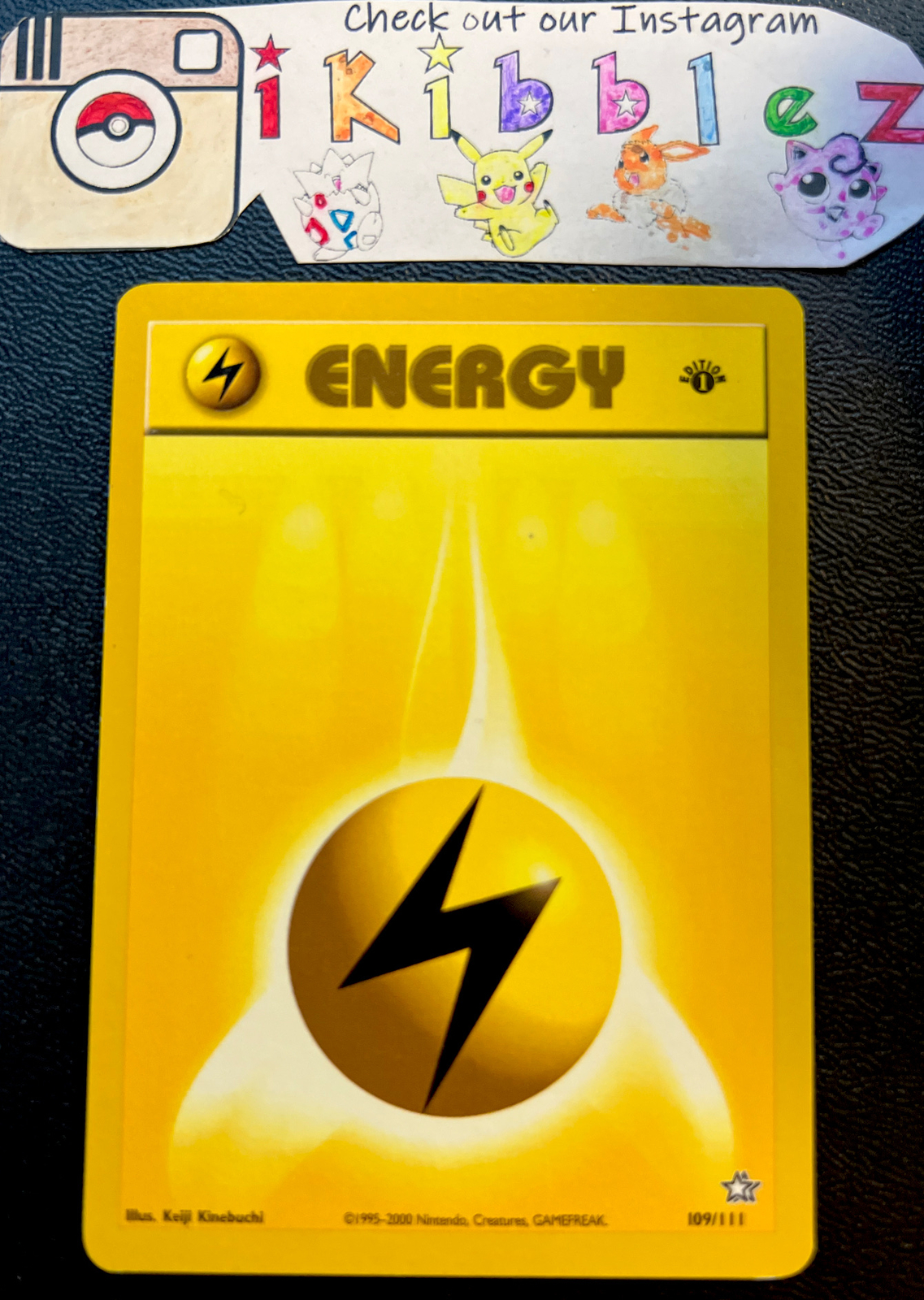 Lightning Energy 109/111 LP Vintage 1st Edition Stamp Neo Genesis Pokemon Card!