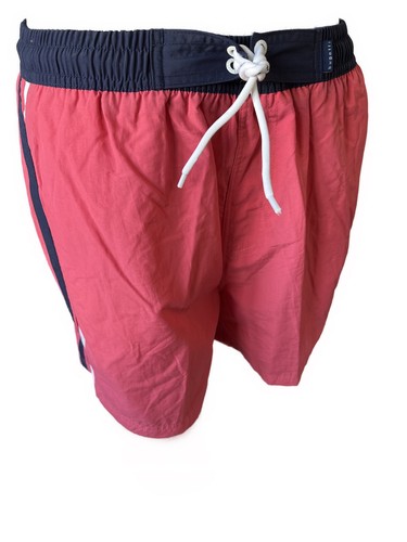 Herren Bugatti Badeshort Pierre Rot Blau Navy Coralle Gr. M - Picture 5 of 5