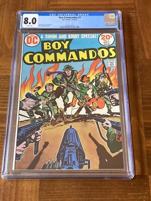 Boy Commandos 1 CGC 8.0 White Pages (Kirby & Simon- 1973!!) + extra copy