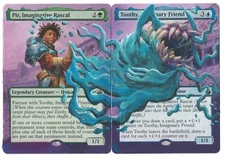 Pir and Toothy Altered Full Art MTG Magic Borderless EDH Imaginative Rascal