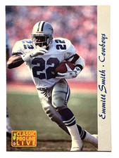 HOF'er EMMITT SMITH Dallas Cowboys 1993 Classic Pro Line Live Card #62