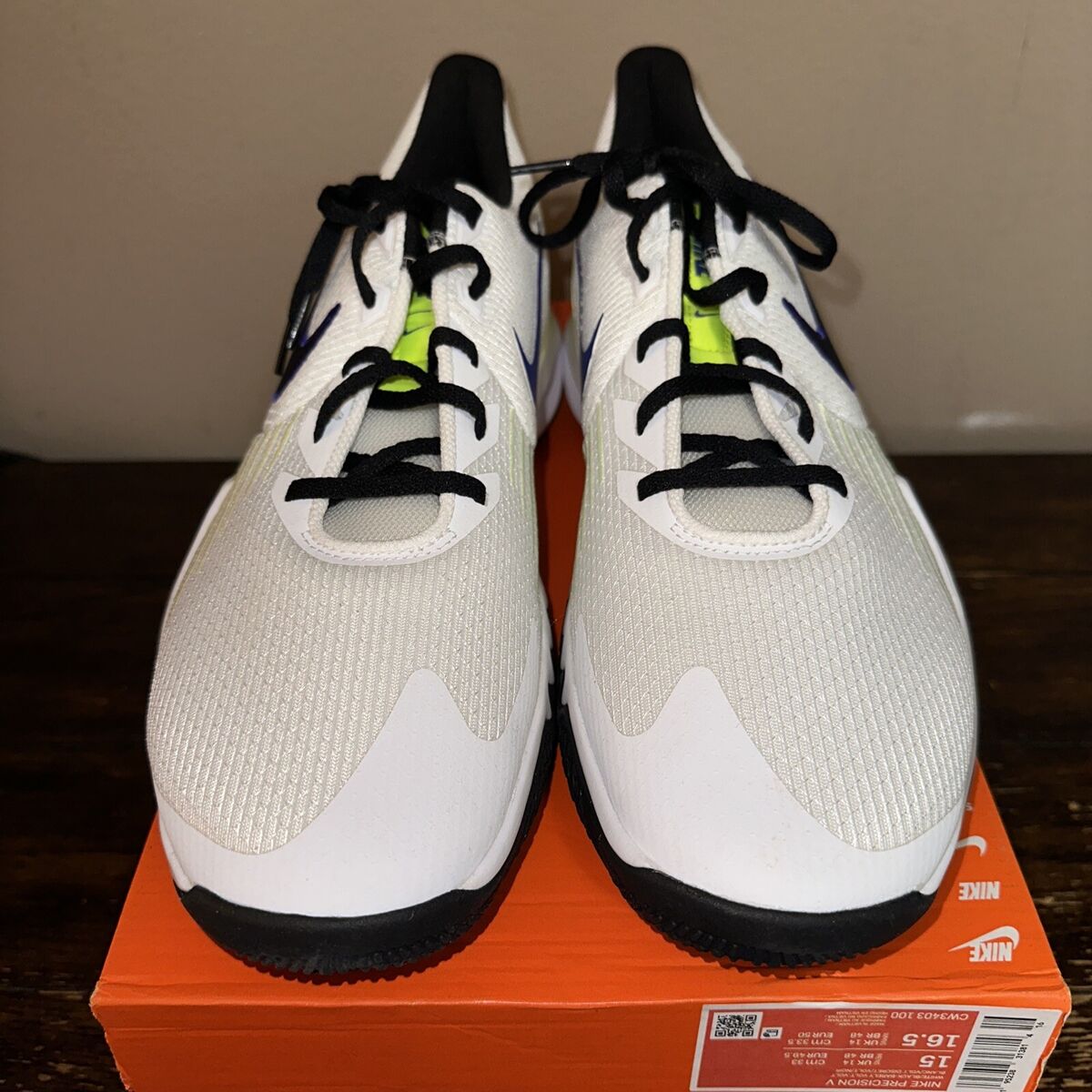 喜ばれる誕生日プレゼント Precision Nike V 15 Sz Men's (CW3403-100) Volt Black White その他