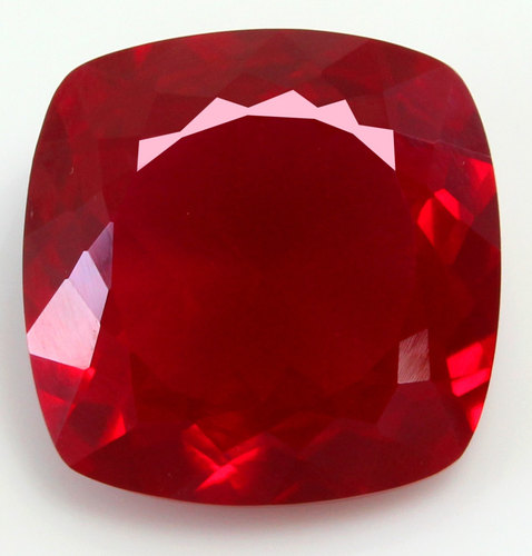 Pierre's Rouges Foncé Pierre précieuse coussin naturel 39,05 ct certifié rubis rouge foncé ...