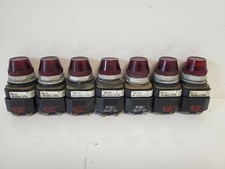 LOT OF 7 GUARANTEED ALLEN-BRADLEY 120V RED PILOT LIGHTS 800T-P16