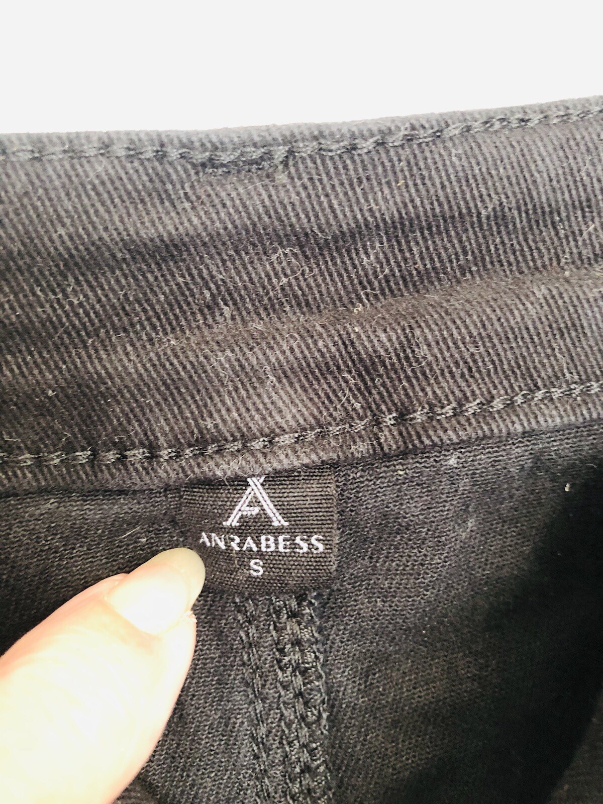 Anrabess Cargo Skirt Size S Pocket Buttons Stretch Black Y2k Trendy Denim Mini