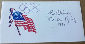 MICKI KING Autographed Signed 1972 Olympics Metalist Card Dive Team FREE SHIP