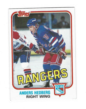 1981-82 TOPPS ANDERS HEDBERG #98 EAST NEW YORK RANGERS