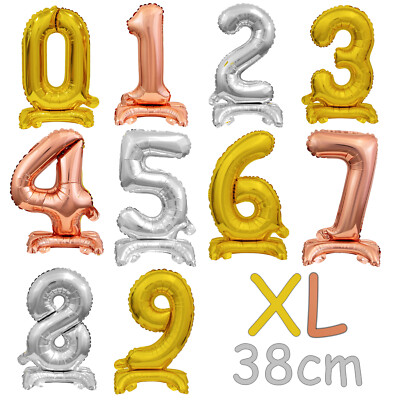 XL FOLIENBALLON ZAHLEN  Stehende Folienballons Kinder Geburtstag Party Zahl Deko