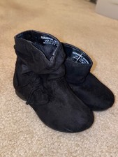size 5 black velvet toddler ankle boots