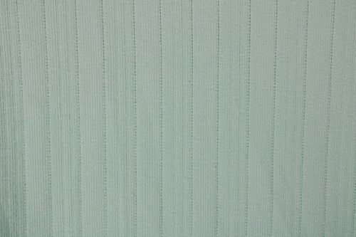 Basic Editions Top Women's Size L Green Ribbed Short Sleeve Embroidered Detail - Picture 4 of 4