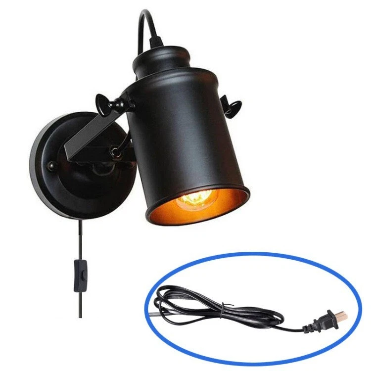 Vintage Industrial Wall Sconce Wall Lamp Plug in Wall Light