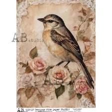 AB Studio, Rice Paper, Decoupage, Mixed Media, Arts, Crafts, A4, 8.27 x 11.69