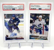 2022 Upper Deck Clear Cut Auto Andrei Kuzmenko/65 #CC-AK PSA 10+YG PSA 9 #465+1