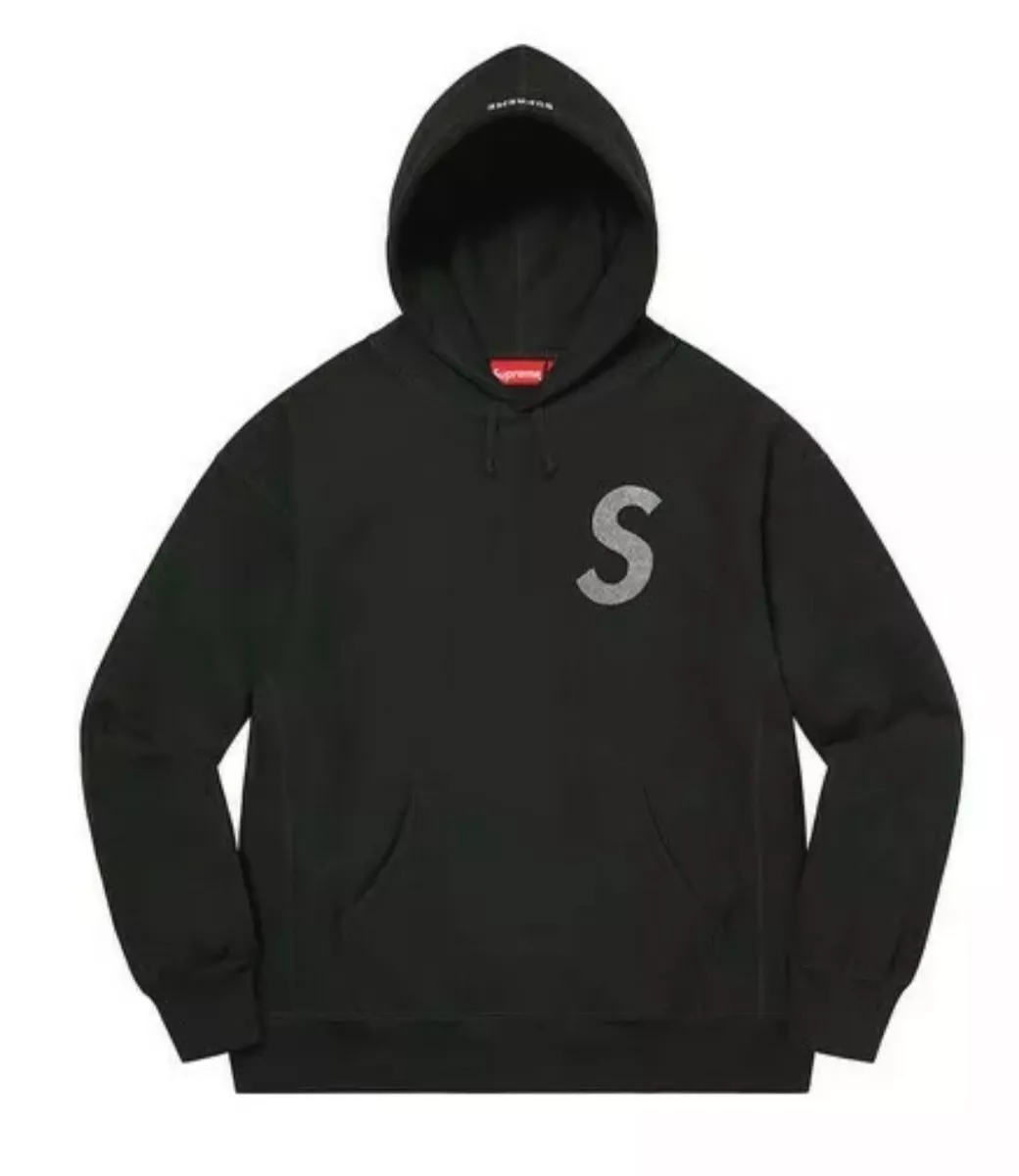 Supreme Swarovski S Logo Hooded Sweatshirt Black size Medium M *IN HAND*