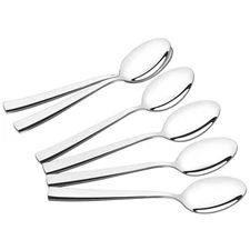 16 Pieces Dinner Spoon Set Stainless Steel Dinner Spoon with Round Edge 7.6 I...