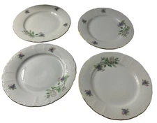 Czechoslovakia Bohemian Plates  fine china Bread & Butter Plate BOH115 Lot 4 VTG