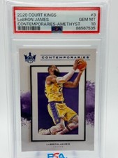 PSA 10! LeBron James 2020-21 Panini Court Kings Contemporaries Amethyst 82/99