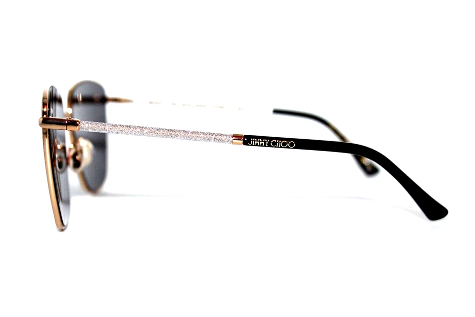 NUEVO JIMMY CHOO LAVI/S 2M2IR DORADO NEGRO AUTÉNTICO GAFAS DE SOL MARCOS 60 MM Foto 4 de 4
