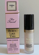 TOO FACED BORN LIKE THIS SUPER COVERAGE MULTI-USE CONCEALER .50 OZ / 15 ML NIB