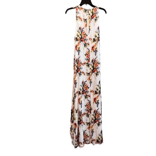 Haute Hippie Maxi Dress Size 4 Jane Ivory Floral Sleeveless $475 - Picture 2 of 10