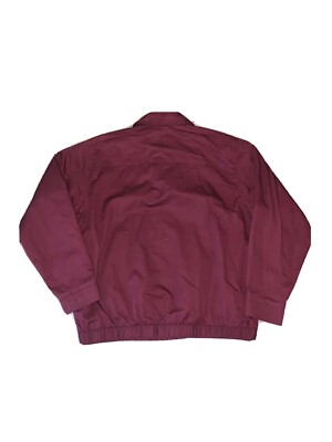 Vintage 90s Chaps Ralph Lauren Full Zip Jacket Crest Sz M Burgundy