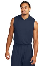 Sport-Tek ST352H Men's SLEEVELESS Hoodie MUSCLE T-SHIRT  Performance Tee
