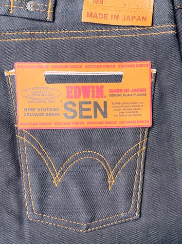 Edwin SEN Red Label Skinny w/cinch SK505-089 Blue Raw State W36 L34 - Picture 11 of 17