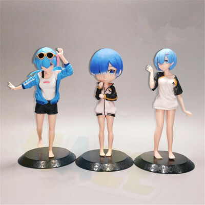 3pcs/set Re：Life in a different world from zero Rem Hoodie Abbildung pvc No Box
