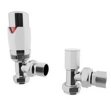 UK Radiators Thermostatic TRV Valves 1/2"x15mm Angled/Corner/Straight *TRVPack*