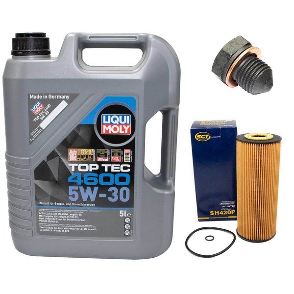 MotoröL Set 5W-30 5 Liter + ÖLfilter + Schraube FüR Seat Inca VW Caddy Polo 1.9-image