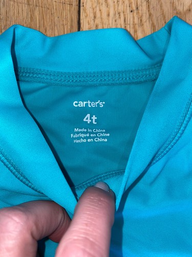Carter's Girls Swim Top Rash Guard Fish Size 4 Worn Once - Picture 2 of 3