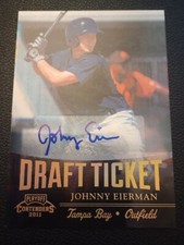2011 Playoff Contenders Johnny Eierman AUTOGRAPH Rays