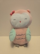 Carter's Child Of Mine Girls Stuffed Animal Pink Owl Plush 10"