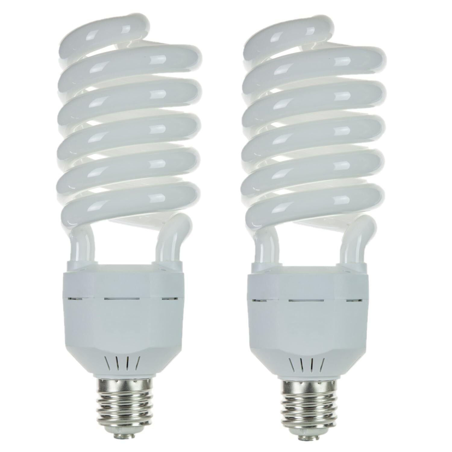 2Pack CFL Spiral Bulb, T5 Spring Light, 105 Hi-Wattage, 3000K, E39, 5000LM, 277V