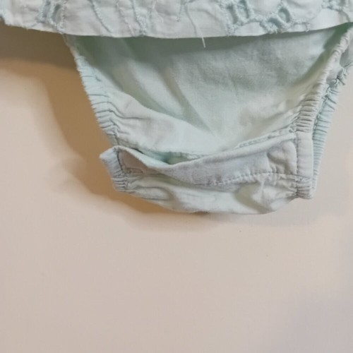 Infant Girl's Baby Gap Mint Embroidery One Piece Dress Summer Sundress 6-12 M - Picture 6 of 10