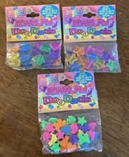Lot of 3 Vintage Lisa Frank jewelry doodads charms beads NOS