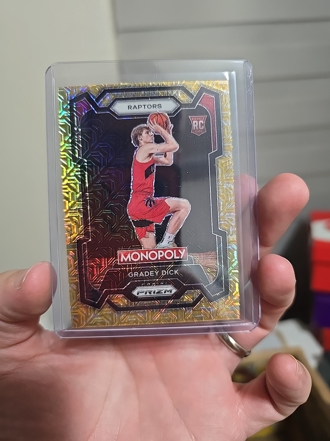 2023-24 Monopoly Prizm GRADEY DICK Gold Shimmer /500 Rookie Card RC Raptors #84
